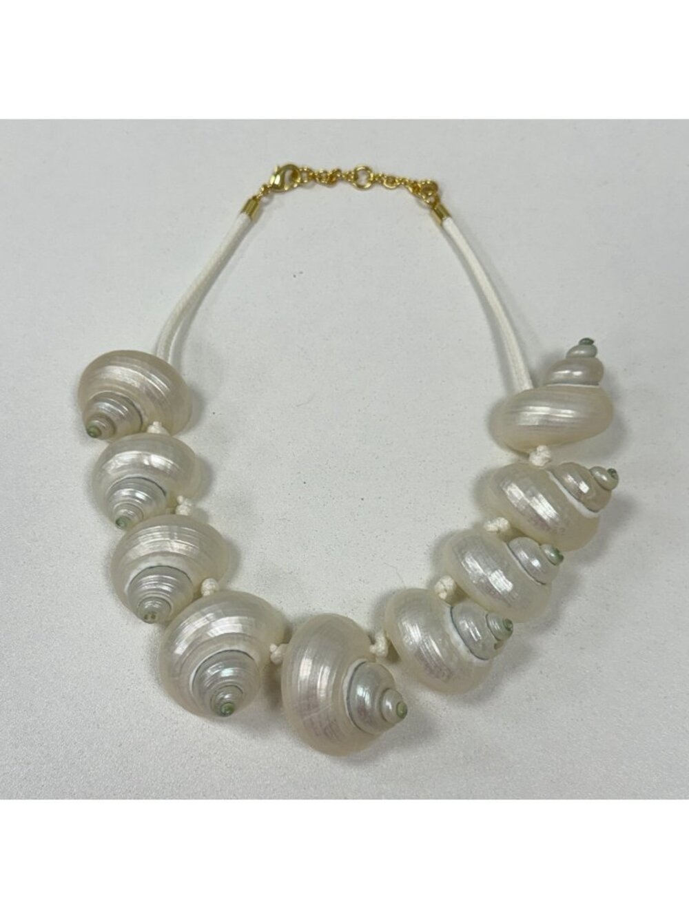 Tuckernuck Jewelry White Calypso Necklace with Real White Conch Sea Shells NEW